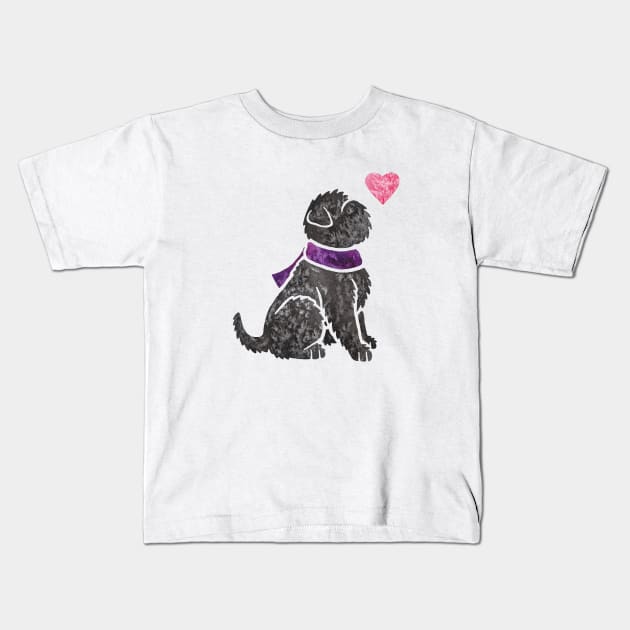 Watercolour Affenpinscher Kids T-Shirt by animalartbyjess